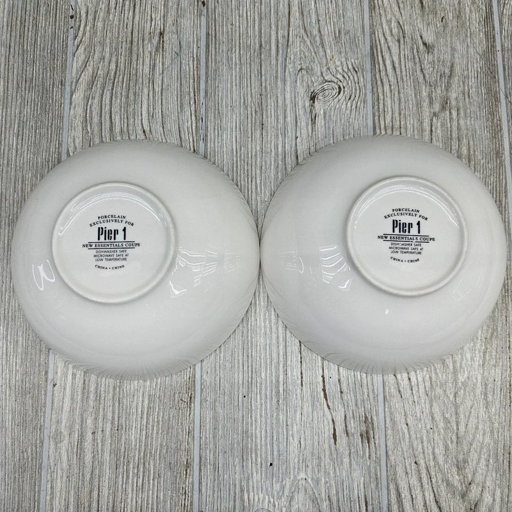 Pier 1 New Essentials Coupe White Porcelain 7
